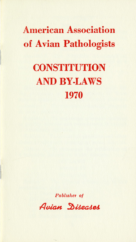 Item from a series of AAAP records containing meeting minutes and annual reports of the Board of Directors, newsletters, reports, financial statements, and copies of the constitution and bylaws.