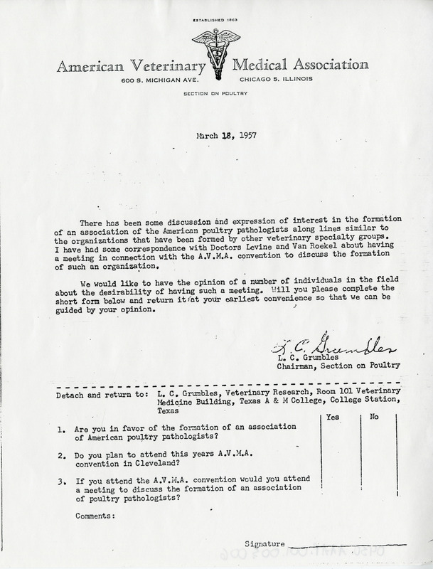 Item from a series of AAAP records containing materials that document the formation of the Association, including correspondence between many charter members.