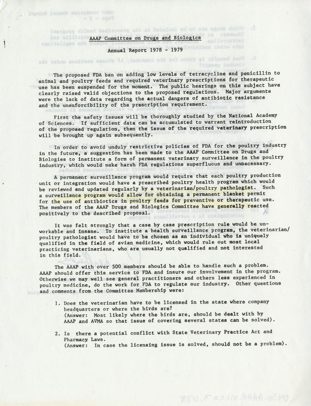 Item from a series of AAAP records containing the meeting minutes and annual reports of the Board of Directors, newsletters, reports, financial statements, and copies of the constitution and bylaws.