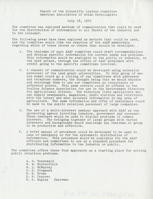 Item from a series of AAAP records containing the meeting minutes and annual reports of the Board of Directors, newsletters, reports, financial statements, and copies of the constitution and bylaws.