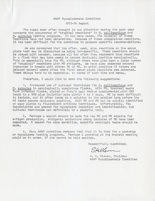 Item from a series of AAAP records containing the meeting minutes and annual reports of the Board of Directors, newsletters, reports, financial statements, and copies of the constitution and bylaws.
