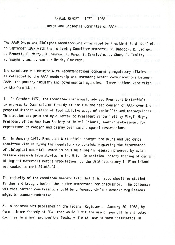 Item from a series of AAAP records containing meeting minutes and annual reports of the Board of Directors, newsletters, reports, financial statements, and copies of the constitution and bylaws.