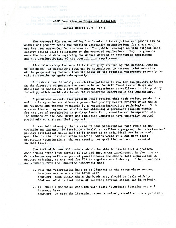 Item from a series of AAAP records containing meeting minutes and annual reports of the Board of Directors, newsletters, reports, financial statements, and copies of the constitution and bylaws.