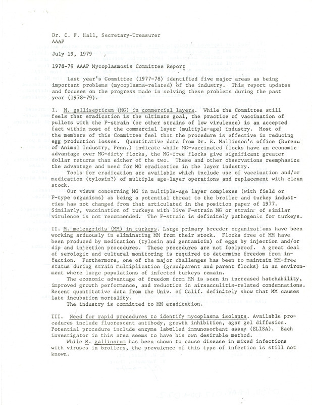 Item from a series of AAAP records containing meeting minutes and annual reports of the Board of Directors, newsletters, reports, financial statements, and copies of the constitution and bylaws.