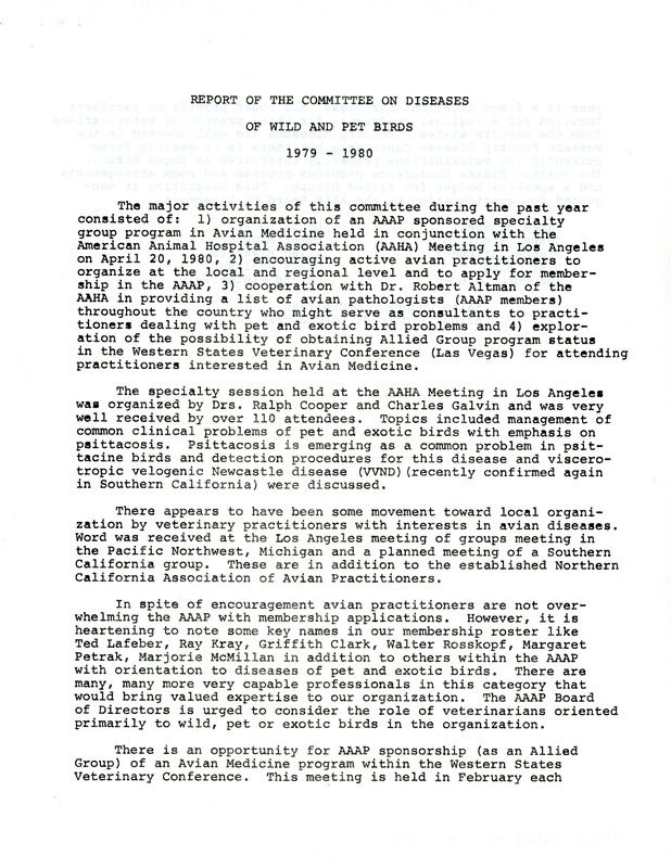Item from a series of AAAP records containing meeting minutes and annual reports of the Board of Directors, newsletters, reports, financial statements, and copies of the constitution and bylaws.