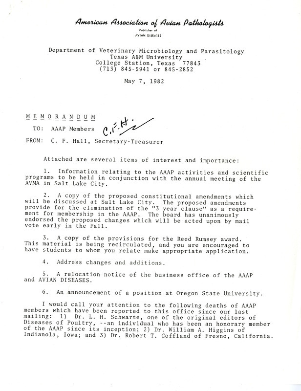 Item from a series of AAAP records containing meeting minutes and annual reports of the Board of Directors, newsletters, reports, financial statements, and copies of the constitution and bylaws.