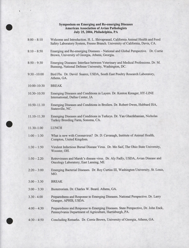 Item from a series of AAAP records containing symposia files consisting of speaker invitations, registration information, presentation topics, and proceedings.