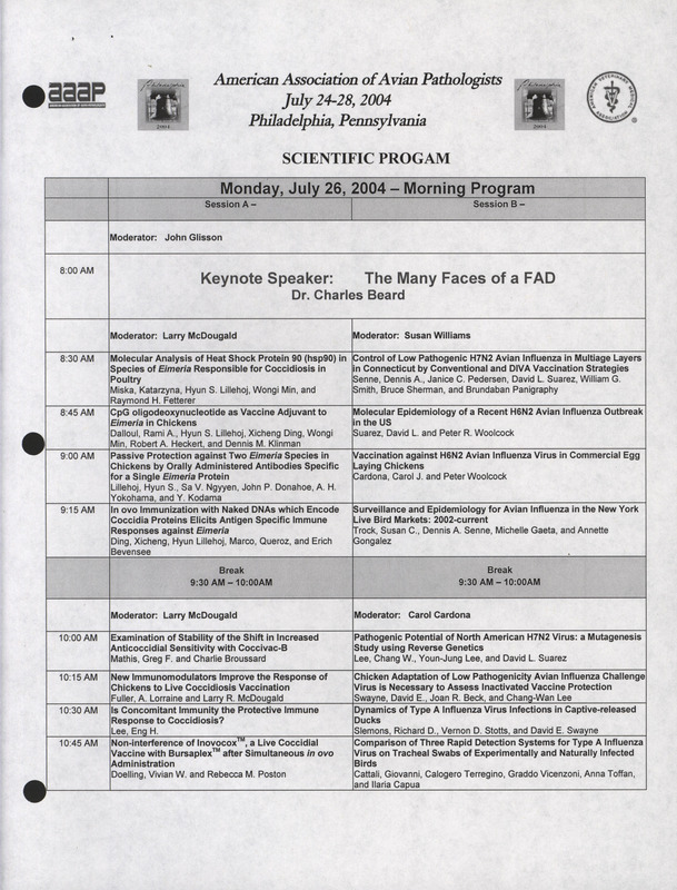 Item from a series of AAAP records containing symposia files consisting of speaker invitations, registration information, presentation topics, and proceedings.