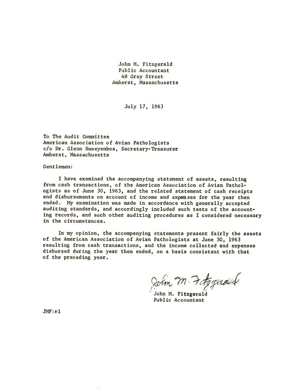 Item from a series of AAAP records containing committee member assignments, membership committee interest surveys, committee reports and correspondence that reflect the varied interests of the Association.