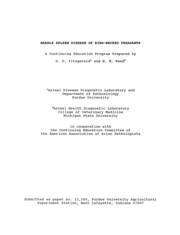 Item from a series of AAAP records containing slide study sets which consist of slides and their accompanying texts. The slide study sets mainly cover poultry diseases and their diagnosis, but also include other topics such as biotechnology in avian medicine and careers in avian medicine.