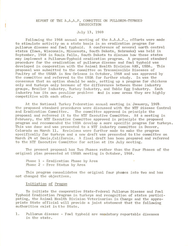 Item from a series of AAAP records containing committee member assignments, membership committee interest surveys, committee reports and correspondence that reflect the varied interests of the Association.