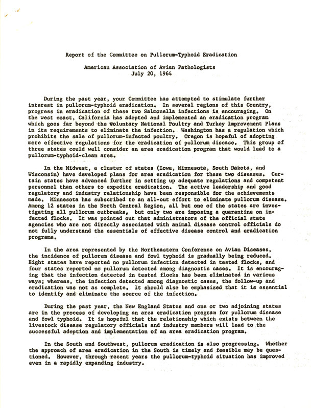 Item from a series of AAAP records containing committee member assignments, membership committee interest surveys, committee reports and correspondence that reflect the varied interests of the Association.