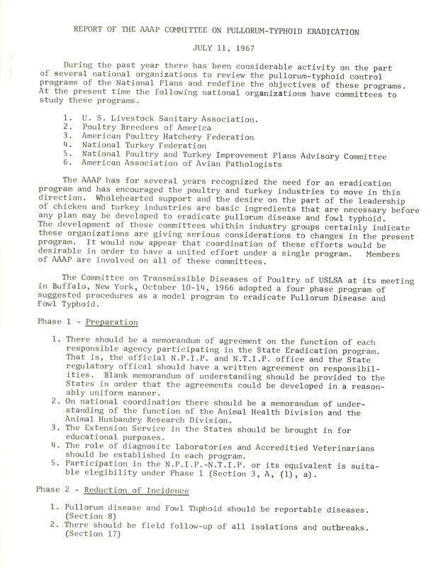 Item from a series of AAAP records containing committee member assignments, membership committee interest surveys, committee reports and correspondence that reflect the varied interests of the Association.