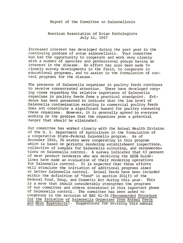 Item from a series of AAAP records containing committee member assignments, membership committee interest surveys, committee reports and correspondence that reflect the varied interests of the Association.