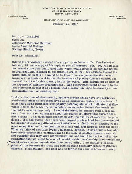 Item from a series of AAAP records containing materials that document the formation of the Association, including correspondence between many charter members.