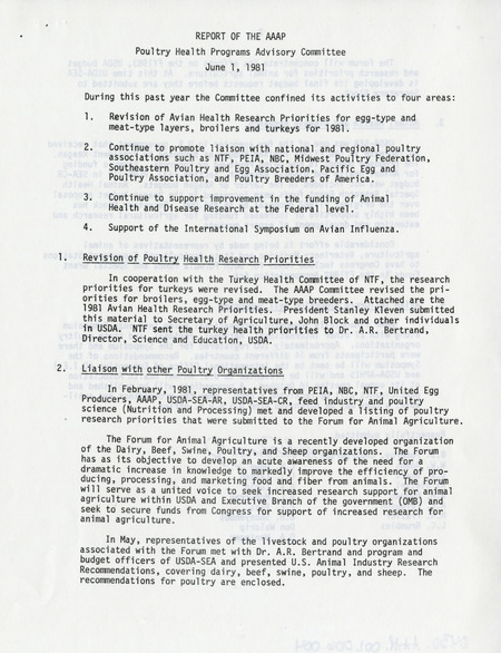 Item from a series of AAAP records containing committee member assignments, membership committee interest surveys, committee reports, and correspondence that reflect the varied interests of the Association.
