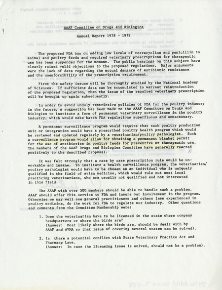 Item from a series of AAAP records containing the meeting minutes and annual reports of the Board of Directors, newsletters, reports, financial statements, and copies of the constitution and bylaws.