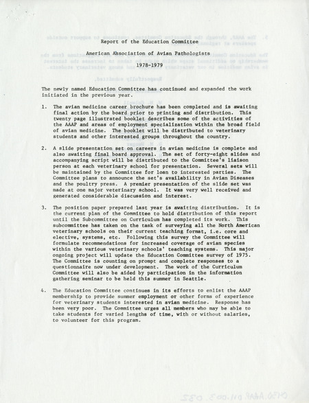 Item from a series of AAAP records containing the meeting minutes and annual reports of the Board of Directors, newsletters, reports, financial statements, and copies of the constitution and bylaws.