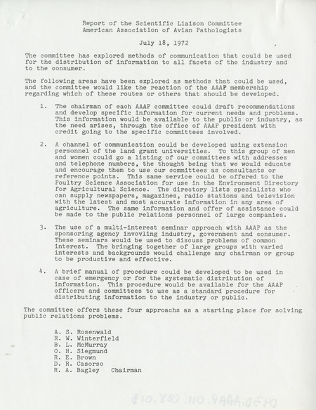 Item from a series of AAAP records containing the meeting minutes and annual reports of the Board of Directors, newsletters, reports, financial statements, and copies of the constitution and bylaws.