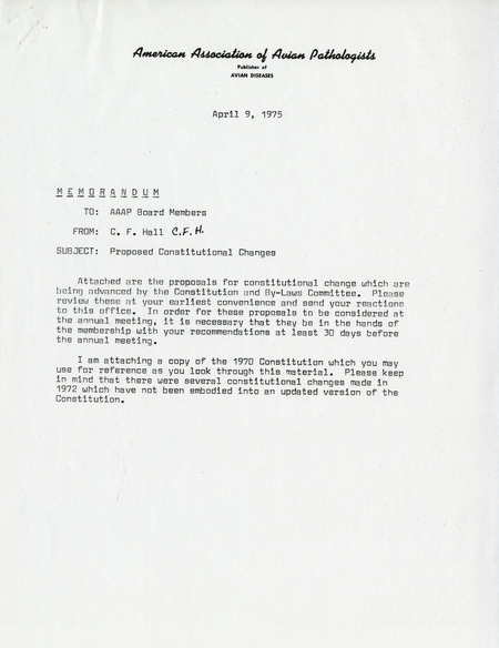 Item from a series of AAAP records containing the meeting minutes and annual reports of the Board of Directors, newsletters, reports, financial statements, and copies of the constitution and bylaws.