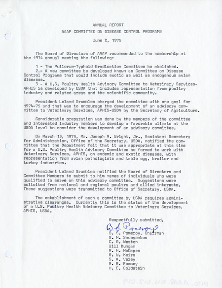 Item from a series of AAAP records containing the meeting minutes and annual reports of the Board of Directors, newsletters, reports, financial statements, and copies of the constitution and bylaws.