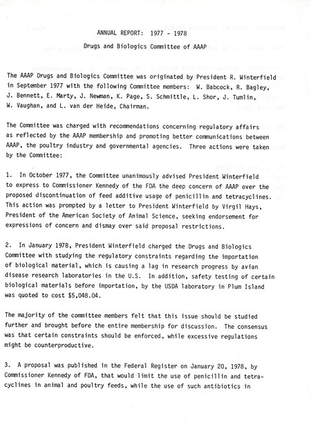Item from a series of AAAP records containing meeting minutes and annual reports of the Board of Directors, newsletters, reports, financial statements, and copies of the constitution and bylaws.