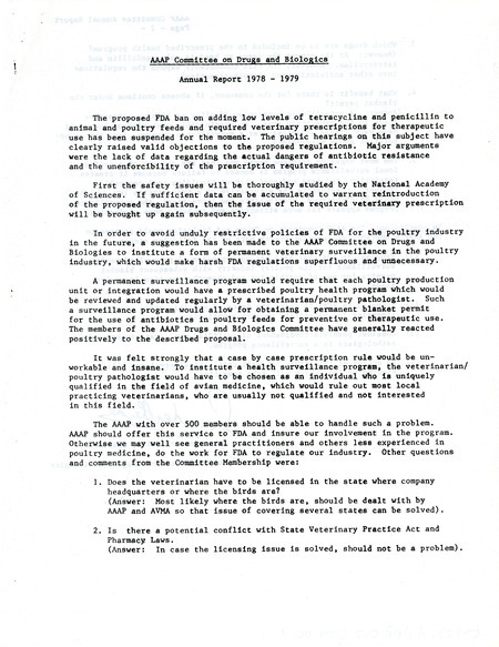 Item from a series of AAAP records containing meeting minutes and annual reports of the Board of Directors, newsletters, reports, financial statements, and copies of the constitution and bylaws.
