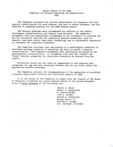 Item from a series of AAAP records containing meeting minutes and annual reports of the Board of Directors, newsletters, reports, financial statements, and copies of the constitution and bylaws.