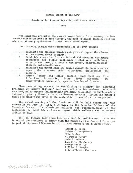 Item from a series of AAAP records containing meeting minutes and annual reports of the Board of Directors, newsletters, reports, financial statements, and copies of the constitution and bylaws.