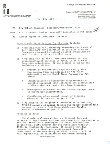 Item from a series of AAAP records containing meeting minutes and annual reports of the Board of Directors, newsletters, reports, financial statements, and copies of the constitution and bylaws.