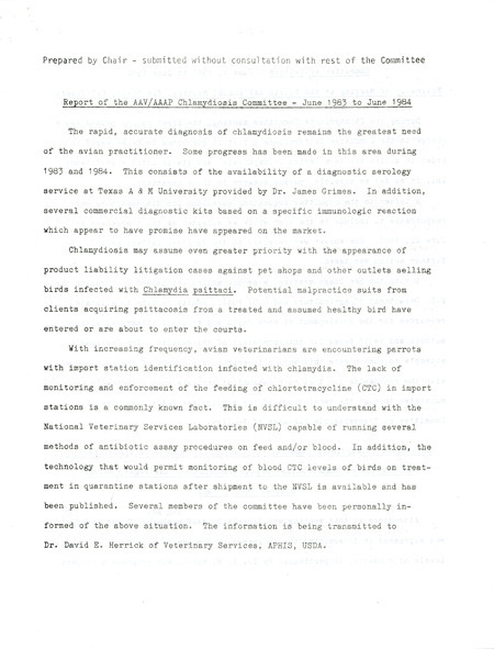 Item from a series of AAAP records containing meeting minutes and annual reports of the Board of Directors, newsletters, reports, financial statements, and copies of the constitution and bylaws.