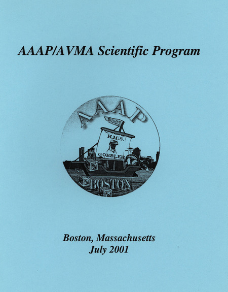Schedule and notes for the annual American Association of Avian Pathologists meeting in July 2001 that was held in Boston, Massachusetts.