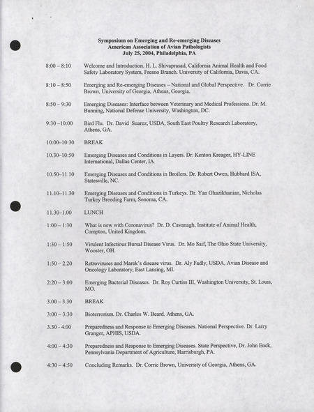 Item from a series of AAAP records containing symposia files consisting of speaker invitations, registration information, presentation topics, and proceedings.