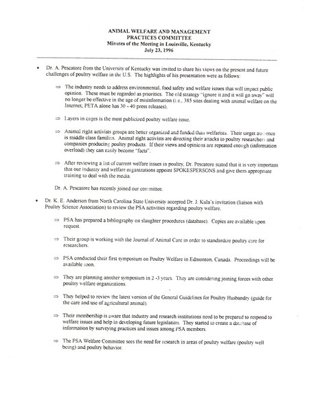Item from a series of AAAP records containing meeting minutes and annual reports of the Board of Directors, newsletters, reports, financial statements, and copies of the constitution and bylaws. Annotation: As per the folder title, the geographic location is Reno, Nevada. However, as per the actual item, it is Louisville, Kentucky.