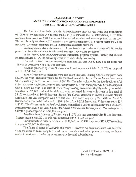 Item from a series of AAAP records containing meeting minutes and annual reports of the Board of Directors, newsletters, reports, financial statements, and copies of the constitution and bylaws.