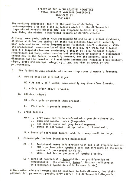 Item from a series of AAAP records containing committee member assignments, membership committee interest surveys, committee reports and correspondence that reflect the varied interests of the Association.