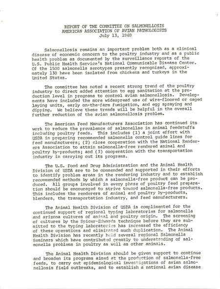 Item from a series of AAAP records containing committee member assignments, membership committee interest surveys, committee reports and correspondence that reflect the varied interests of the Association.
