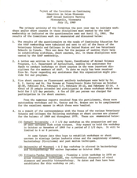 Item from a series of AAAP records containing committee member assignments, membership committee interest surveys, committee reports and correspondence that reflect the varied interests of the Association.
