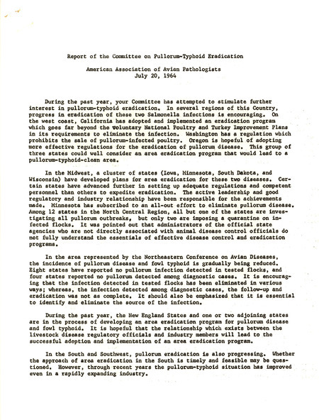 Item from a series of AAAP records containing committee member assignments, membership committee interest surveys, committee reports and correspondence that reflect the varied interests of the Association.