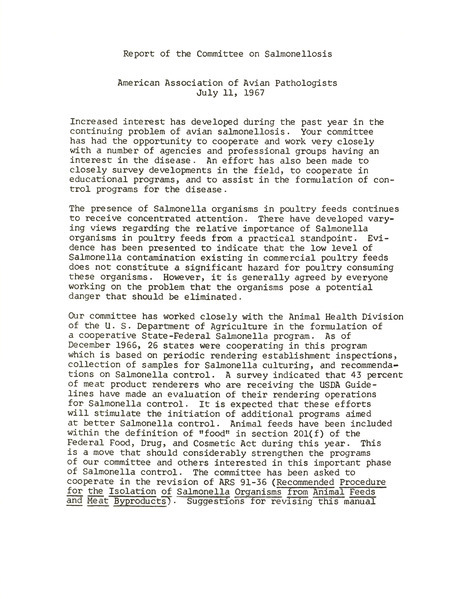Item from a series of AAAP records containing committee member assignments, membership committee interest surveys, committee reports and correspondence that reflect the varied interests of the Association.