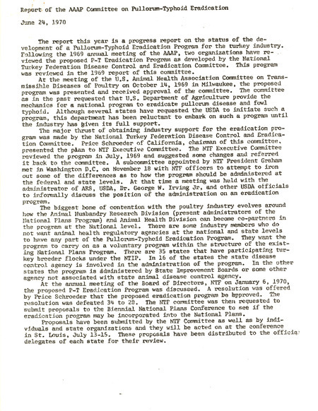 Item from a series of AAAP records containing committee member assignments, membership committee interest surveys, committee reports and correspondence that reflect the varied interests of the Association.