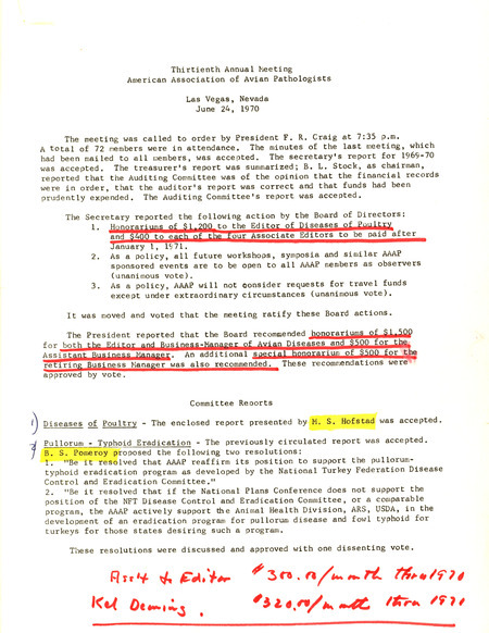 Item from a series of AAAP records containing committee member assignments, membership committee interest surveys, committee reports and correspondence that reflect the varied interests of the Association.