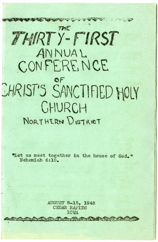 31St Annual Conference Of Christ's Sanctified Holy Church Northern District Program