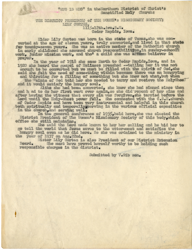 Gibson edited the Youth Column.