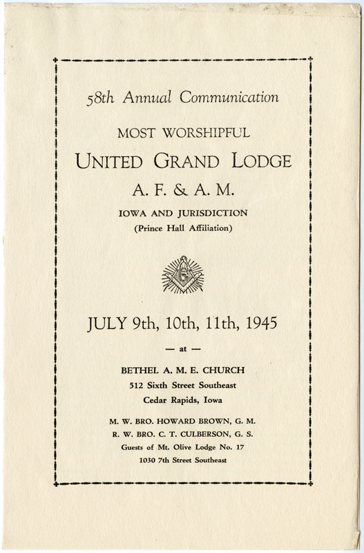 Program of events from July 9-11. Lists names of officials and other individuals presenting.
