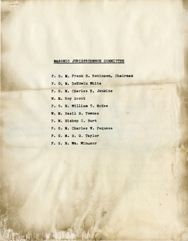 List of Past Grand Masters and current Worshipful Masters.