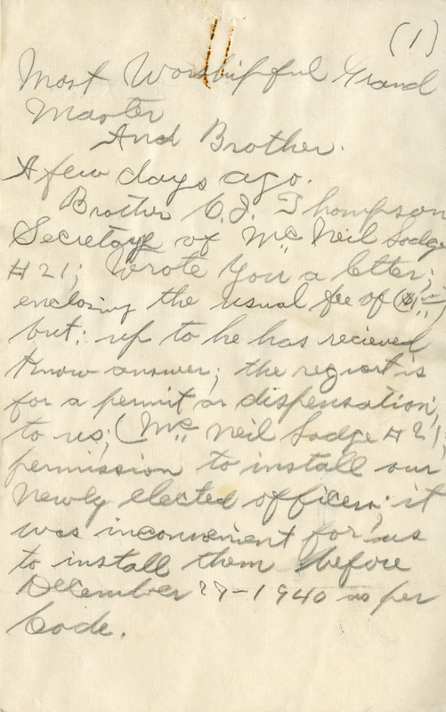Letter writer name illegible, maybe J. H. Dozier?
