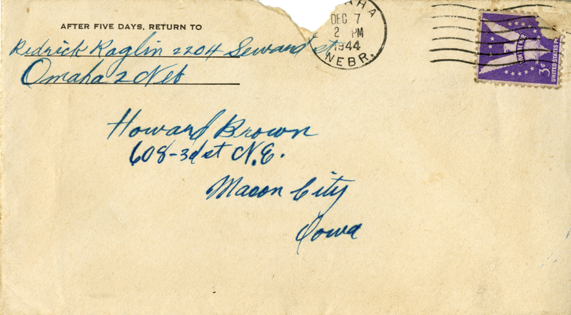 Correspondence Between Rodrick Raglin And Howard Brown