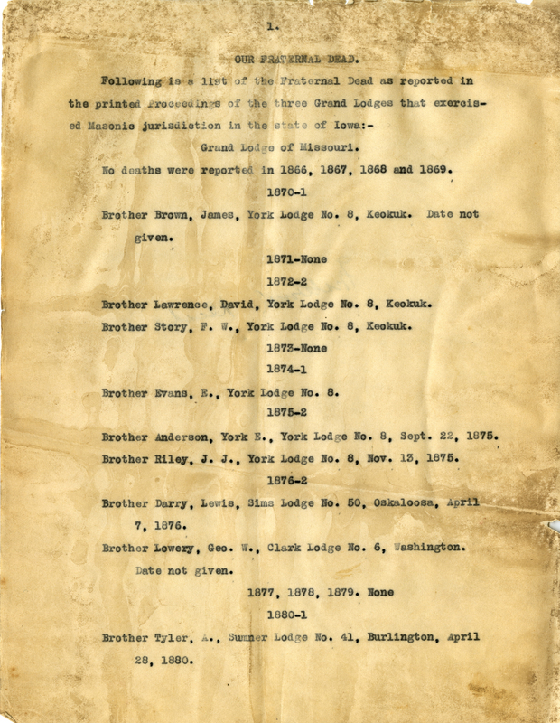 Continued history of Black and African American masonic lodges in Iowa.