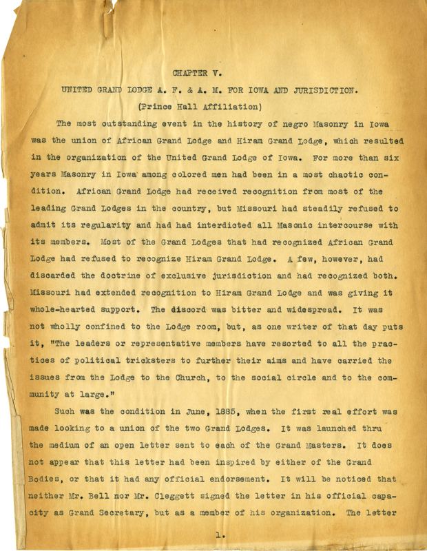 Continued history of Black and African American masonic lodges in Iowa.